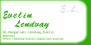 evelin lendvay business card